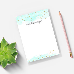 Confetti Pop Mint Personalised Post-it Notes