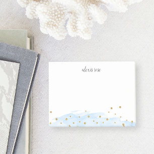 Confetti Pop   Sky   Chic Personalised Post-it Notes