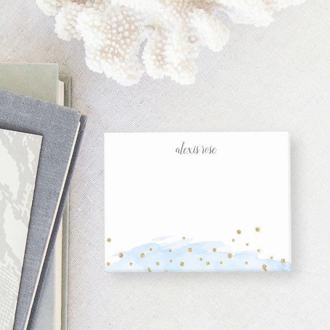 Confetti Pop | Sky | Chic Personalised Post-it Notes (Creator Uploaded)