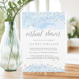 Confetti Pop Virtual Bridal or Baby Shower Invitation