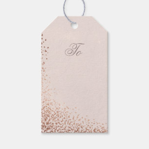 Confetti shimmer faux foil gift tag
