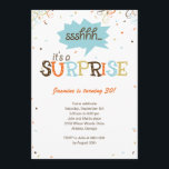 Confetti Shower Surprise Party Invitation<br><div class="desc">This Confetti Shower invitation will get your guests in the mood for a surprise celebration.</div>