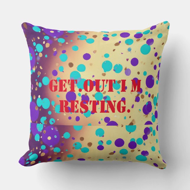 "Confetti Splash: Purple & Turquoise" Cushion (Front)