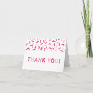 Confetti Sprinkle Baby Girl Thank You Card