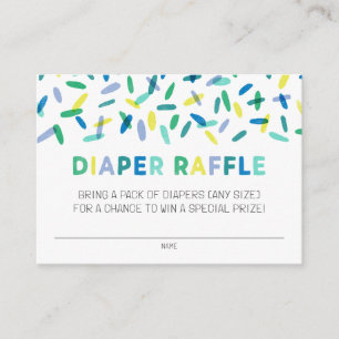 Confetti Sprinkle Diaper Raffle Enclosure Card