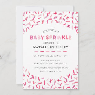 Confetti Sprinkles Baby Girl Sprinkle Invitation