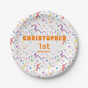 Confetti & Sprinkles birthday paper plates