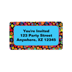 Confetti Squares Label