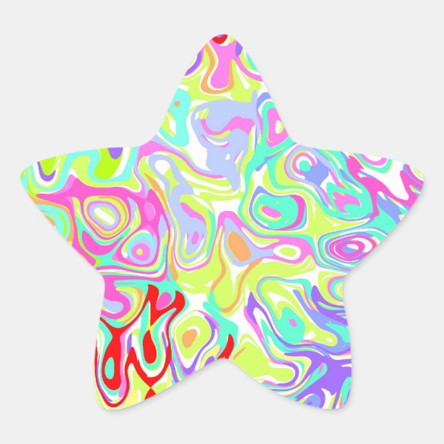 Confetti Star Stickers ~ custom to personalise! (Front)