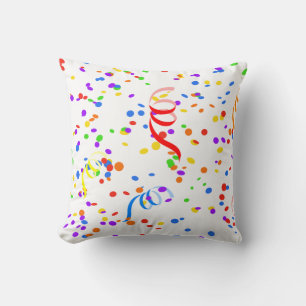 Confetti streamer party carnival cushion
