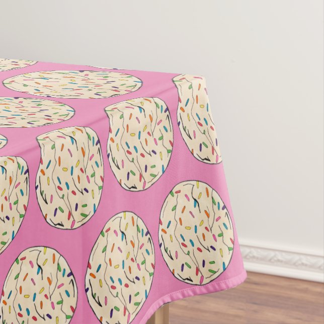 Confetti Sugar Cookies Rainbow Sprinkles Bake Sale Tablecloth (In Situ)