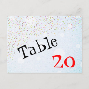 Confetti Table Number Postcard