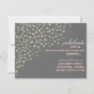 Confetti Themed Party Invitation