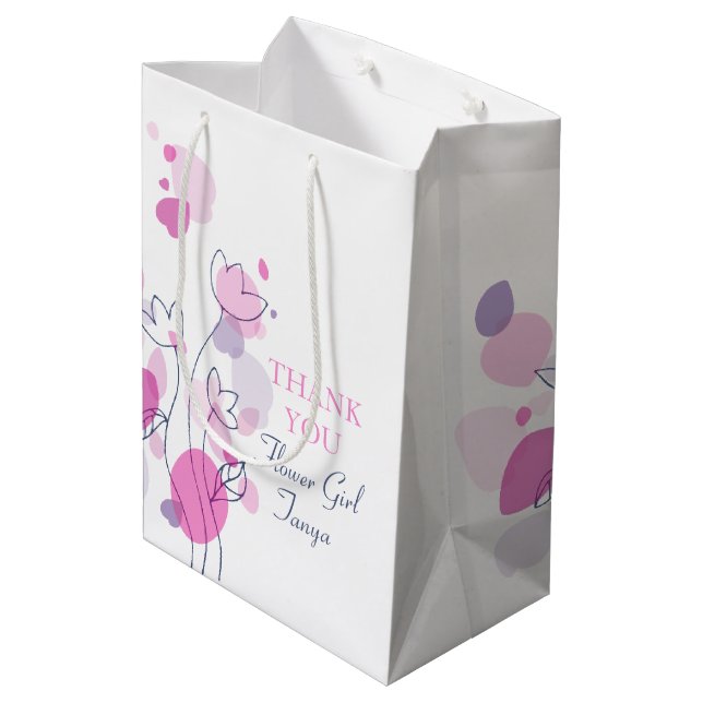 Confetti wedding flower girl favour medium gift ba medium gift bag (Back Angled)