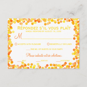 Confetti Wedding Response Cards