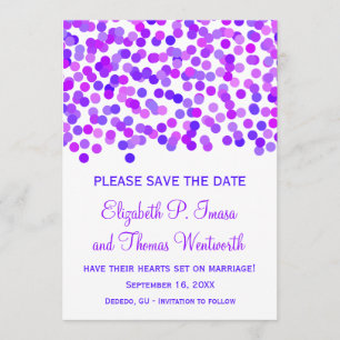 Confetti Wedding Save the Date Cards