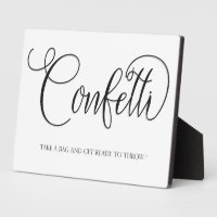 Confetti wedding sign Tabletop Plaque with Easel