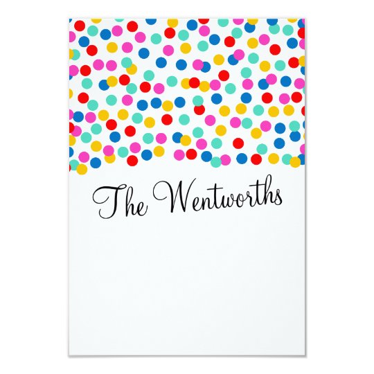 Confetti Wedding Thank You Cards