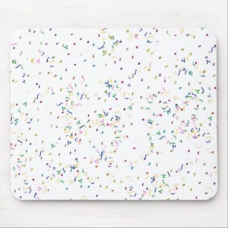 Confetti White Background Mouse Mat
