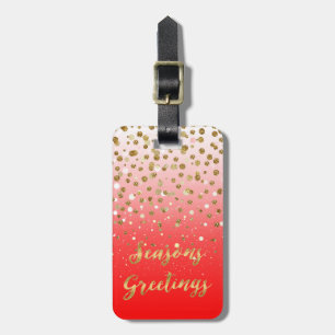 Confetti Xmas “Seasons Greetings” Luggage Tag