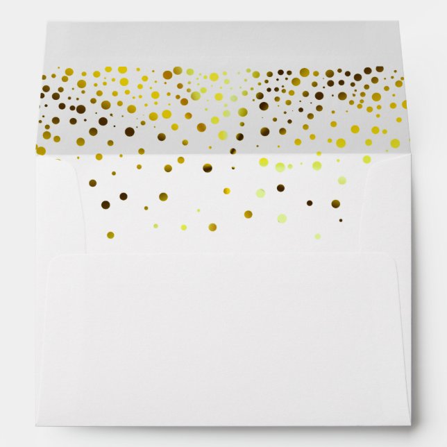 Confetti Yello Gold Foil glitter  for Wedding Envelope (Back (Bottom))