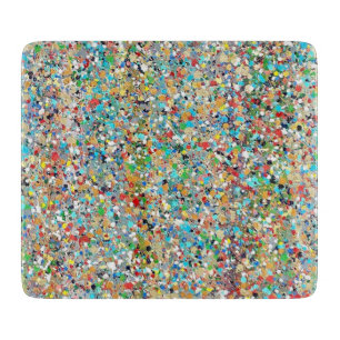 Confetti's 6 x 7 Deco Glass Cutting Board