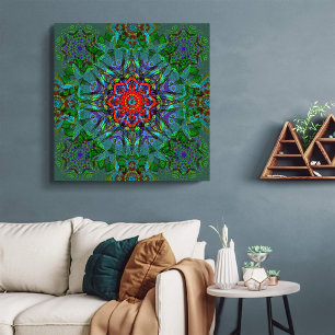 Confianza textile texture mandala canvas print