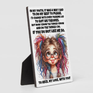 CONFIDENCE and Good Story .... Plaque