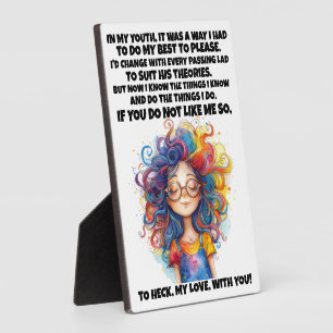 CONFIDENCE and Good Story .... Plaque