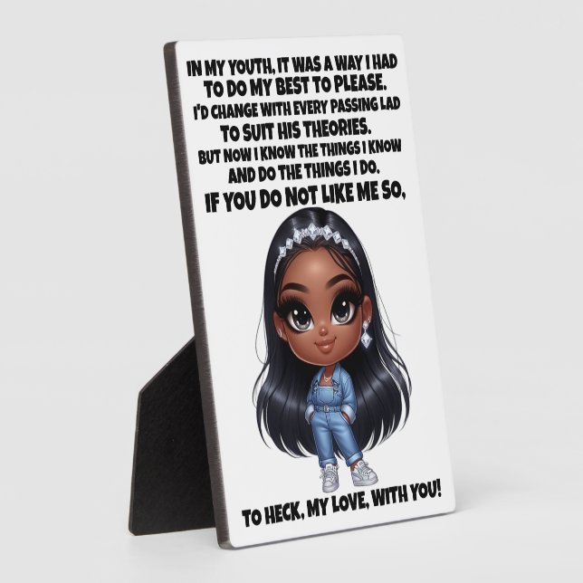 CONFIDENCE and Good Story .... Plaque (Side)