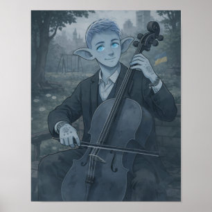 Confidence / Cellist / Park Poster