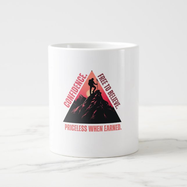 Confidence Coffee Mug-Inspirational  Large Coffee Mug (Front)