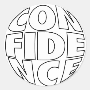 Confidence Design #025 Classic Round Sticker