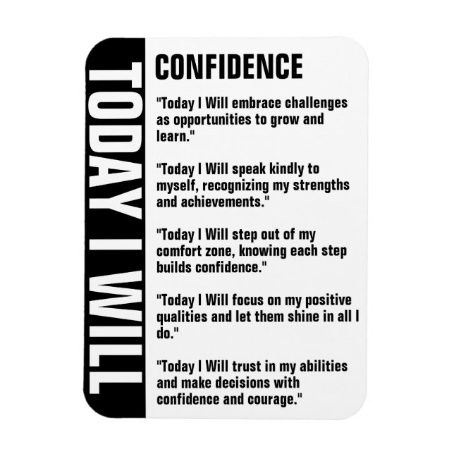 Confidence Goals Reminder Customise Magnet (Vertical)