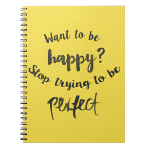 Confidence, Happiness Attitude Motivational Quote Notebook