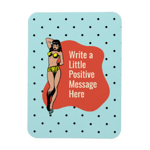 Confidence in Colour: Retro Radiance Pinup Magnet