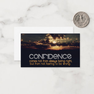 "Confidence" Inspirational Quote Card