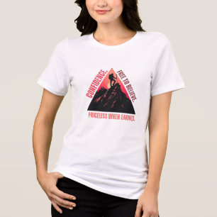 Confidence Is Earned-Inspirational Quote T-Shirt Tri-Blend Shirt