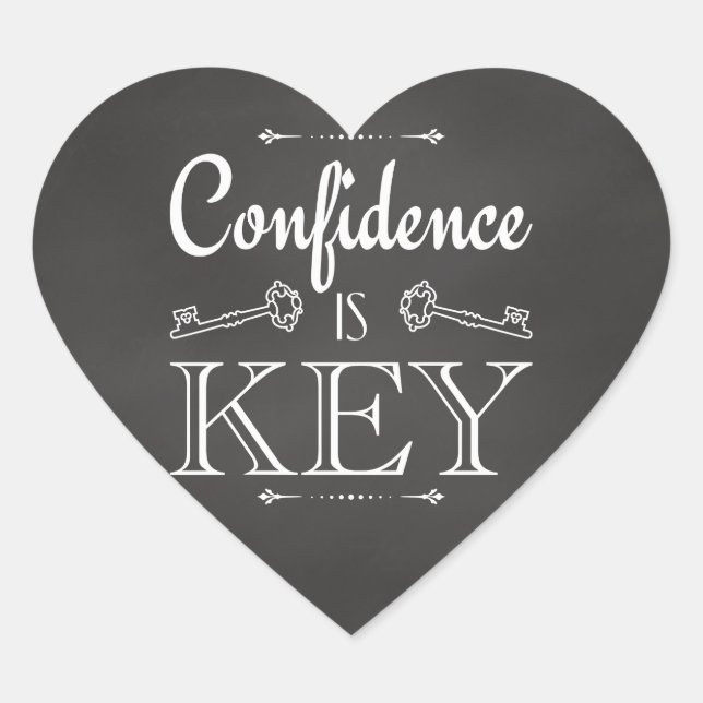 Confidence Is Key Heart Sticker (Front)