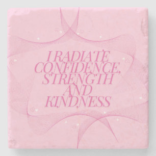 Confidence, Kindness, Spiritual, Inspirational Stone Coaster