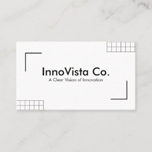 Confidence Modern Minimalist Geometric Clean White Business Card