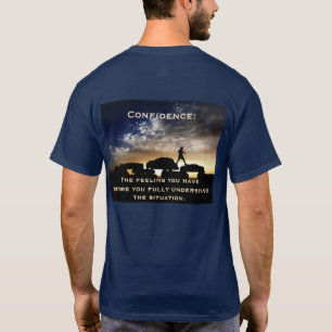 Confidence Original Hiking Photo Navy Blue Funny T-Shirt
