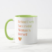 Confidence Quote Behind Woman Is Herself Mug