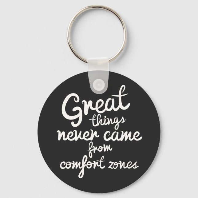Confidence, Success, Goals Attitude Motivational Key Ring (Front)
