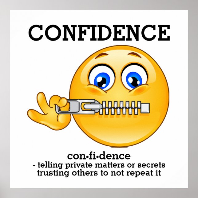 CONFIDENCE - Vocabulary  Poster (Front)