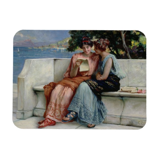 Confidences (oil on canvas) magnet (Horizontal)