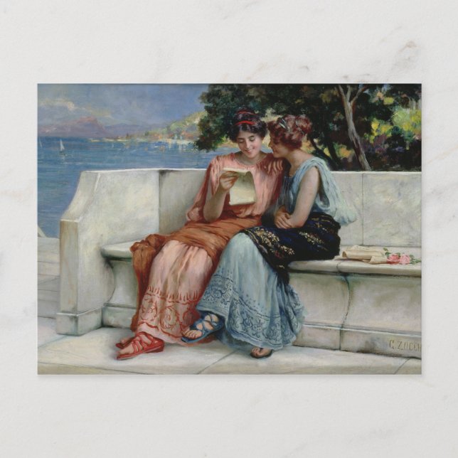 Confidences (oil on canvas) postcard (Front)