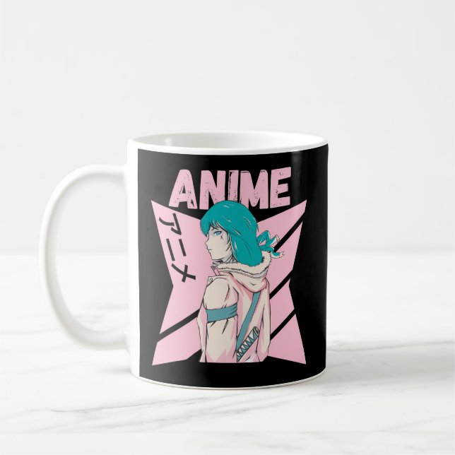 Confident Anime - Kanji Anime Coffee Mug (Left)