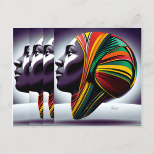 Confident Black Woman Postcard