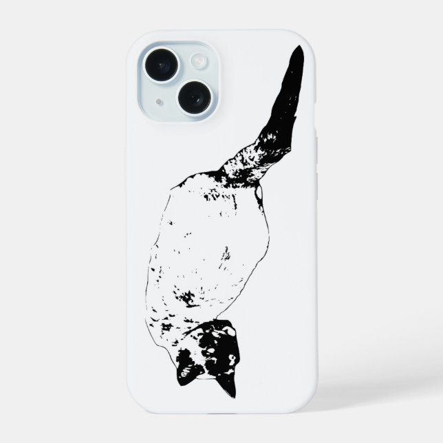 Confident Cat Turn iPhone 15 Case (Back)